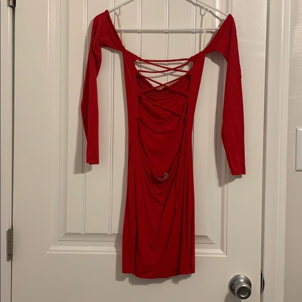 Red Mini Dress - Picture 2 of 2
